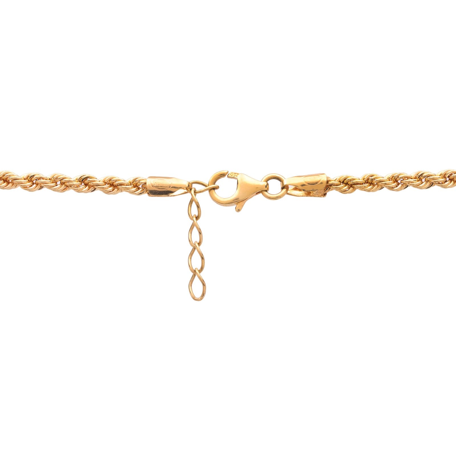 Yellow Gold Three rows Necklace, Rope Link, 18k, 9.41gr