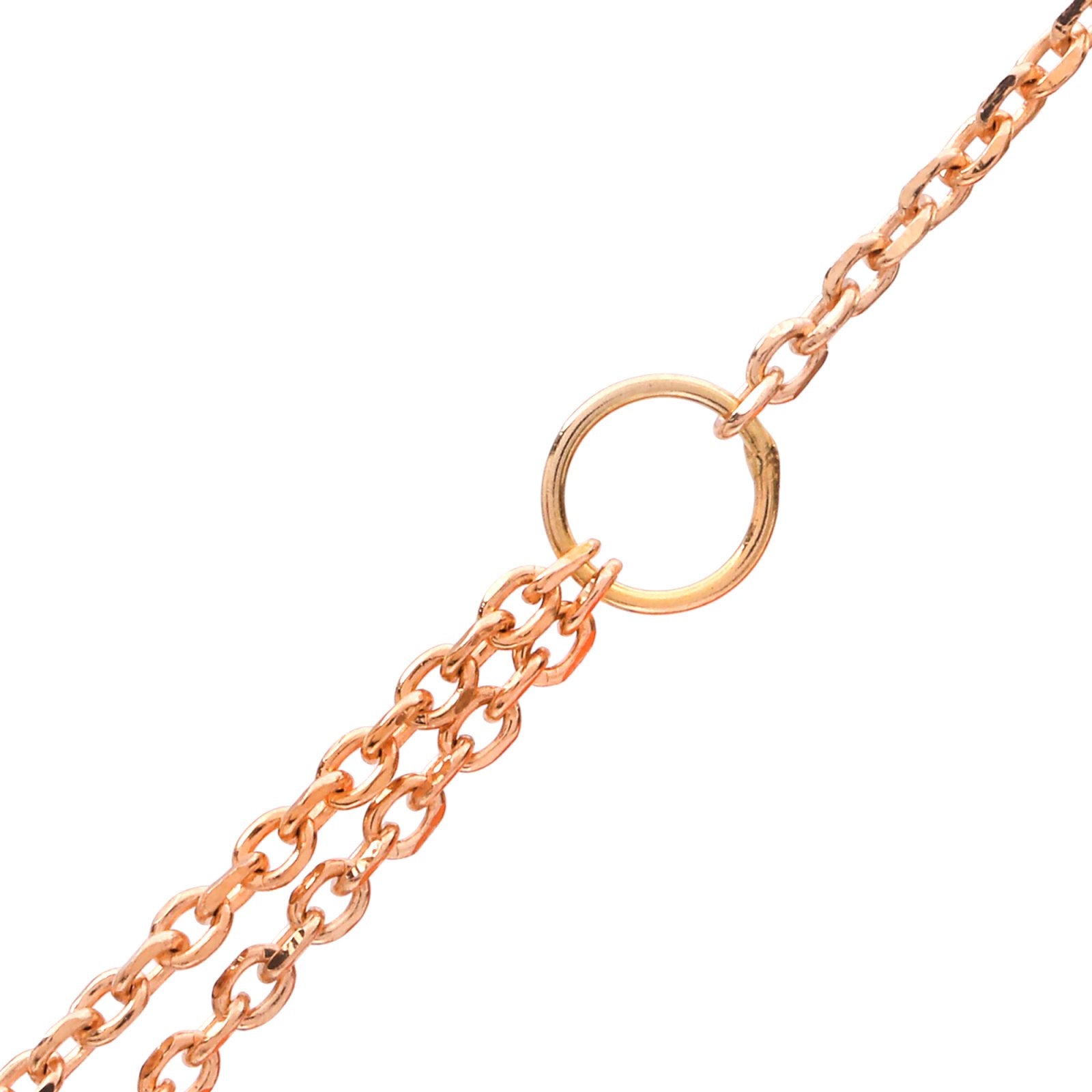 Yellow Gold Ball & Oval Two Layers Necklace. 18k, 4.4gr, 18"