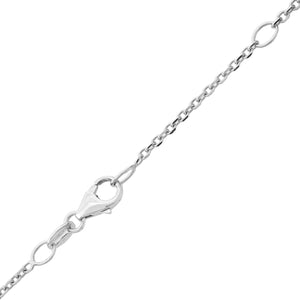 14K White Gold Floating Sunburst Diamond Necklace TDW: 0.66ct VS2 – SI FG