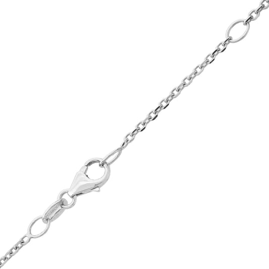 White Gold Floating Sunburst Diamond Necklace, 14k, TDW: 0.66ct, VS2-SI, FG