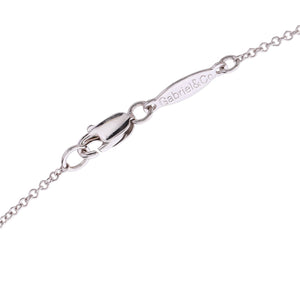 White Gold Diamond Circle of Life Gabriel & Co. Necklace with Extensions. 14k,  TDW: 0.25ct, 17