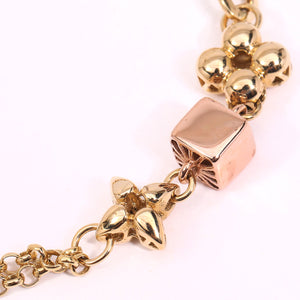 Yellow Gold Bracelet with Key, Evil Eye and Cubic Charms. 18k, 8.1gr, 7 1/2