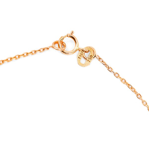 Yellow Gold station bracelet with three dangling Leaf, 18k, 2.14gr, 6 Inches