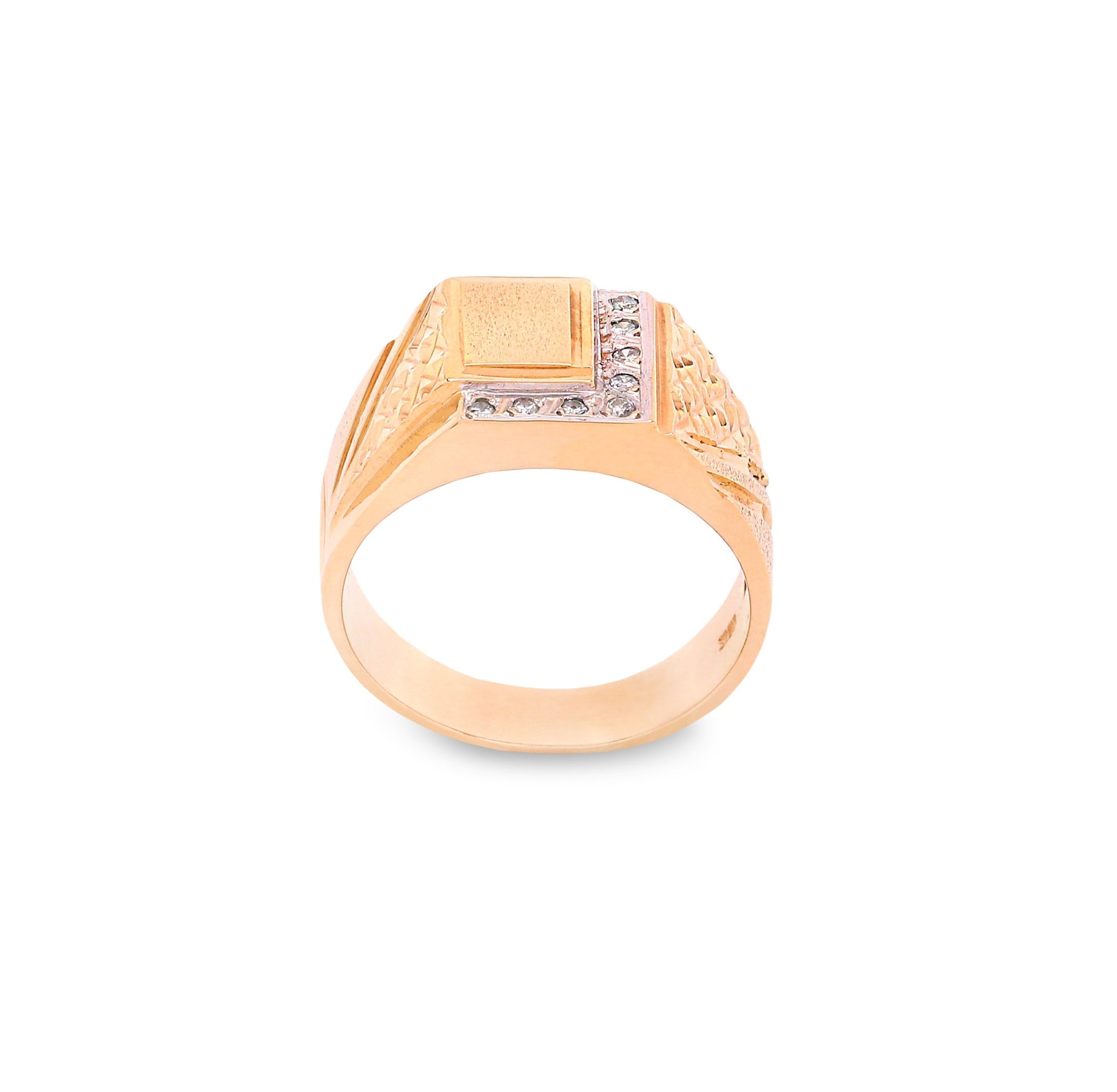10K Yellow Gold Men's Diamond Ring