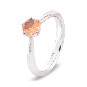 White gold Solitaire Morganite Ring, 18k, M:0.3ct, 2.39gr