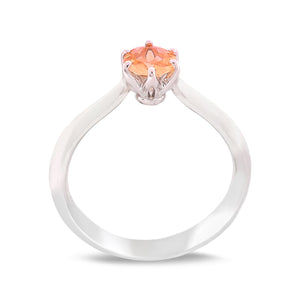White gold Solitaire Morganite Ring, 18k, M:0.3ct, 2.39gr