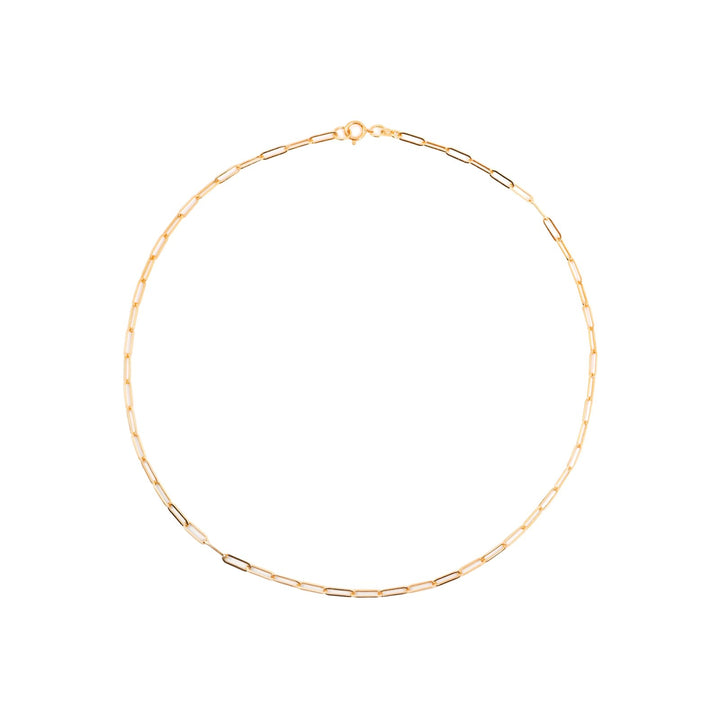 14K Yellow Gold Paperclip Chain 18"
