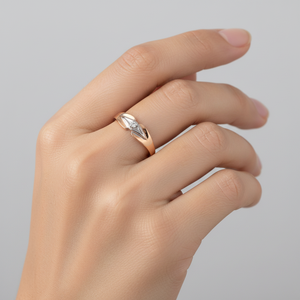 10K Yellow Gold Diamond Bypass Ring