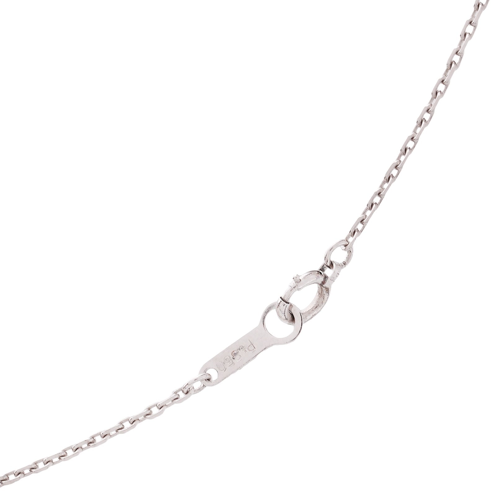 Platinum Beautiful Bar Necklace Setting  with 6 Diamonds. Pt850 ,TDW: 0.12ct