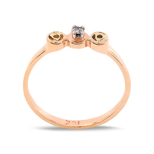 Yellow Gold Bezel-Set Diamond Ring, 10k, TDW: 0.02ct, Size: 5 1/2