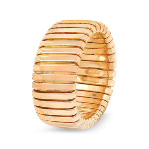 Yellow Gold Elastic Chunky Ring, 18k, 6.84gr
