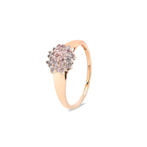 10K Yellow Gold floral Diamond Ring