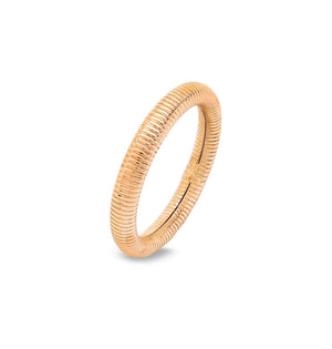 18K Yellow Gold Ribbed Stacking Ring