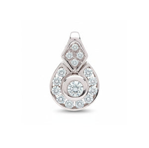 White Gold Tear Drop Diamond Pendant 18k, TDW: 0.64ct, VS, GH