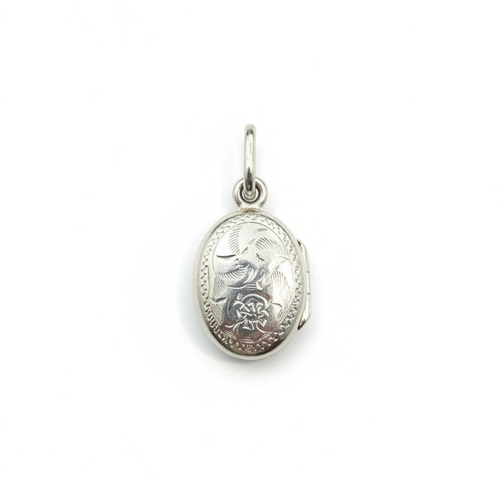 925 Sterling Silver Vintage Oval Locket Pendant