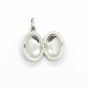 925 Sterling Silver Vintage Oval Locket Pendant