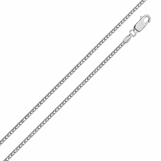 925 Sterling Silver Square Franco Chain