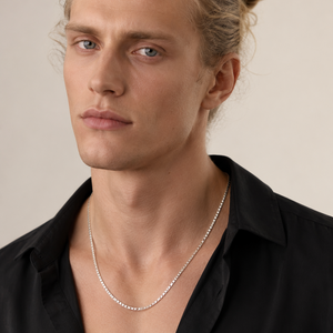 925 Sterling Silver Diamond-Cut Six-Sided Valentino Chain