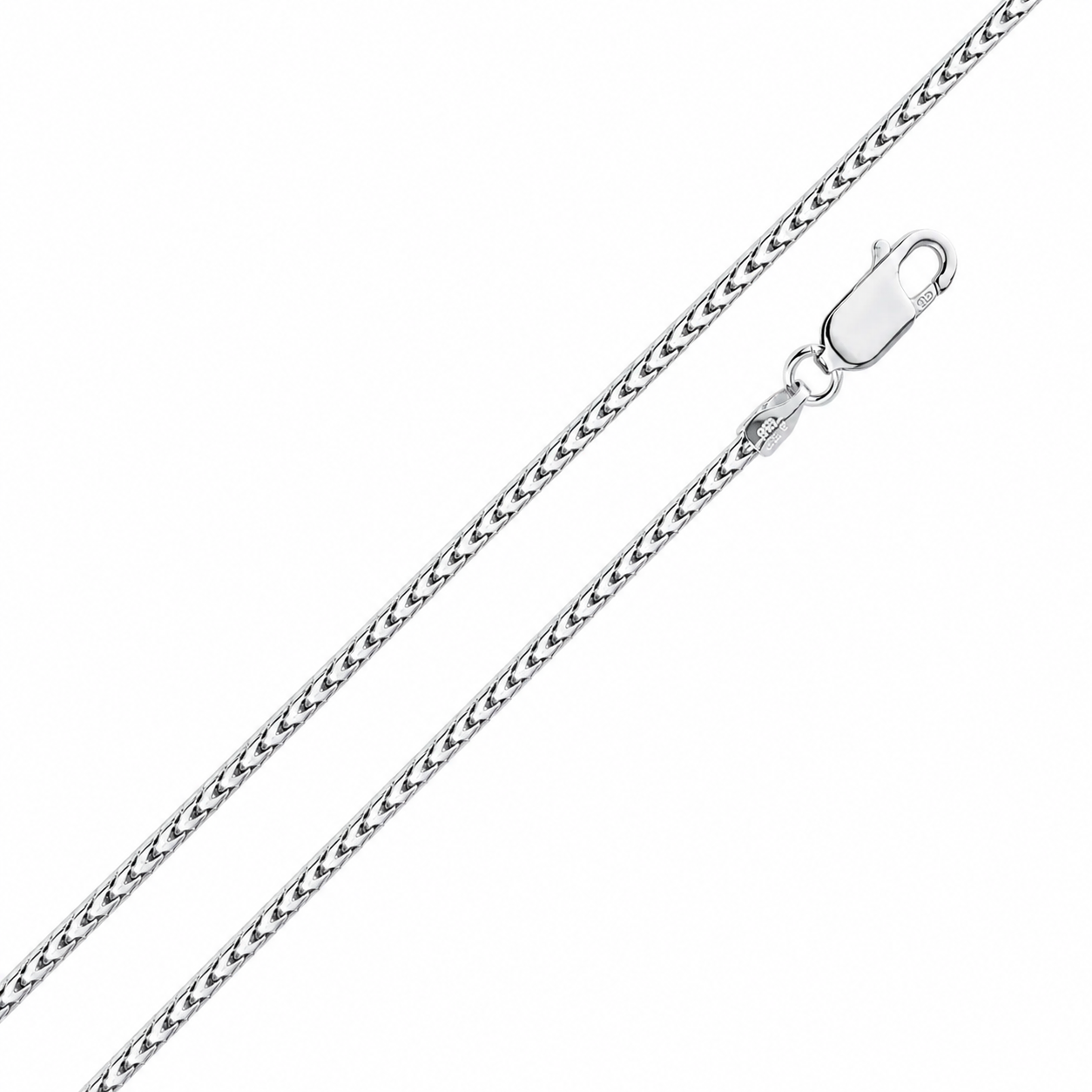 925 Sterling Silver Square Franco Chain