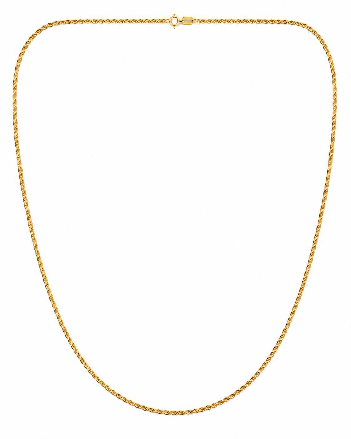 18K Yellow Gold Rope Chain Necklace