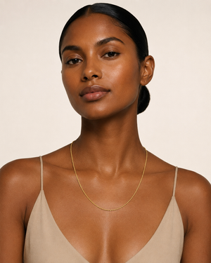 18K Yellow Gold Rope Chain Necklace