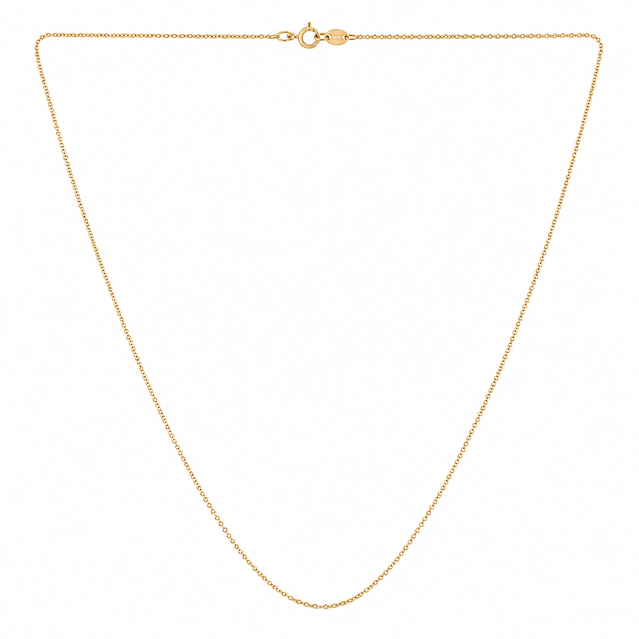18K Yellow Gold Cable Chain Necklace