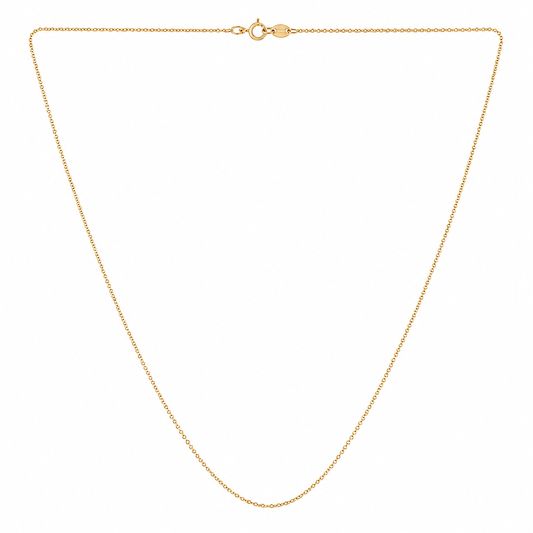 18K Yellow Gold Cable Chain Necklace