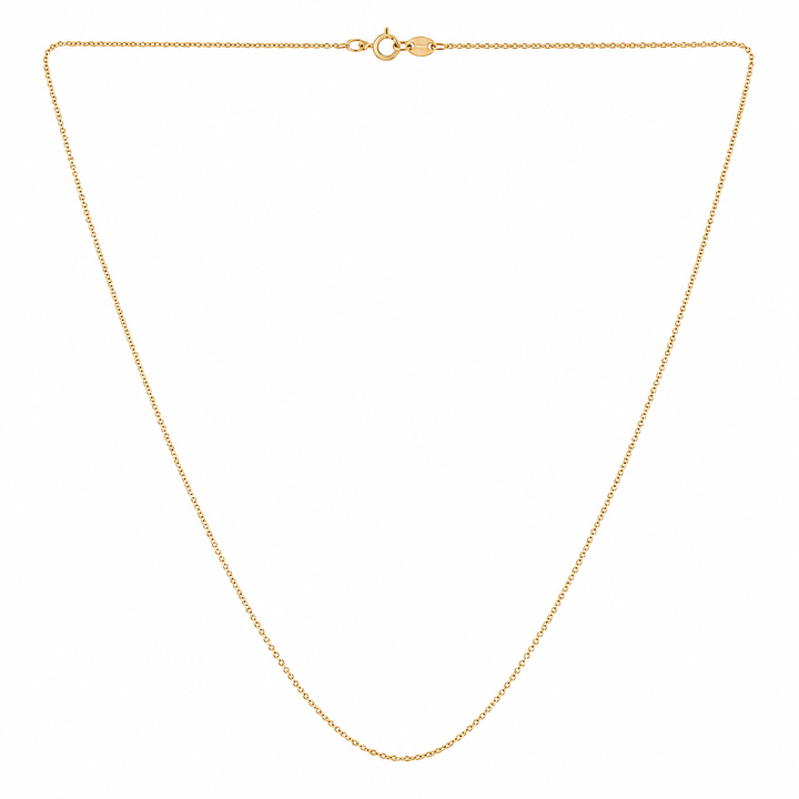 18K Yellow Gold Cable Chain Necklace