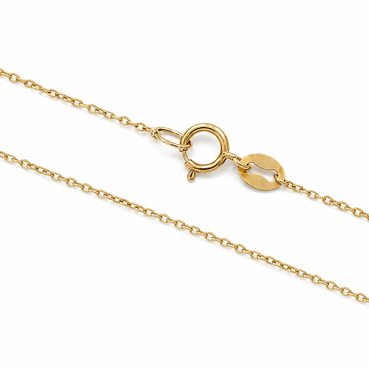 18K Yellow Gold Cable Chain Necklace