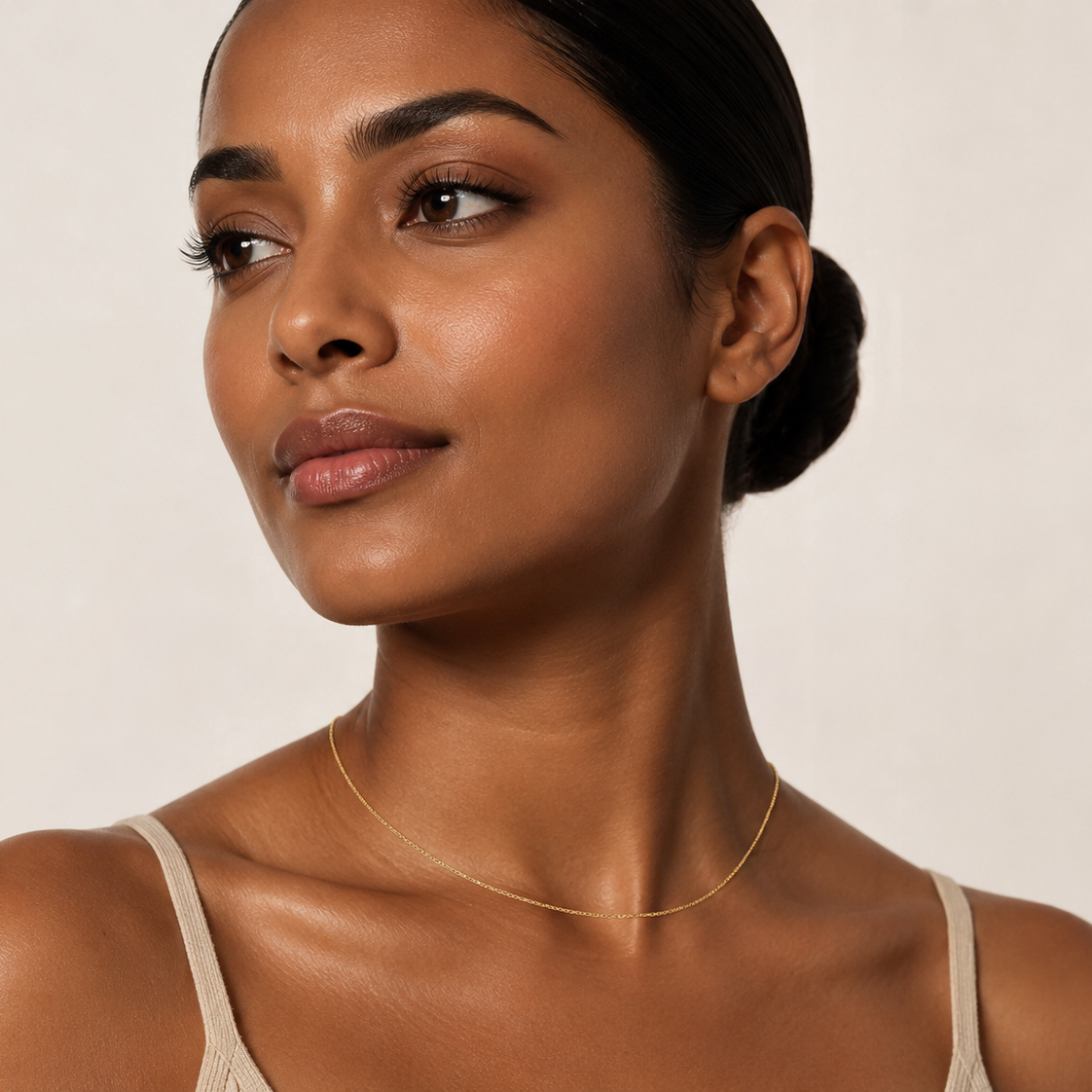 18K Yellow Gold Cable Chain Necklace