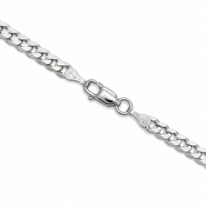 14K White Gold Flat Curb Chain Necklace