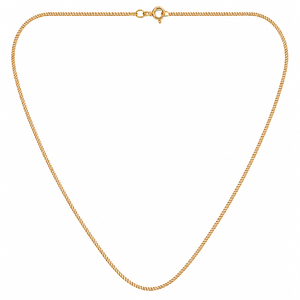 18K Yellow Gold Curb Chain Necklace