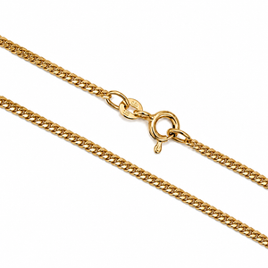 18K Yellow Gold Curb Chain Necklace