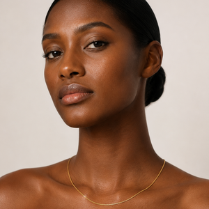18K Yellow Gold Curb Chain Necklace