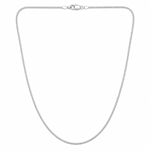 14K White Gold Wheat Chain Necklace