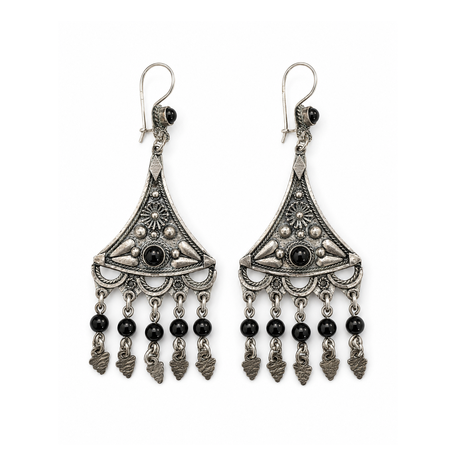 925 Sterling Silver Afghan Tribal chandelier Earrings