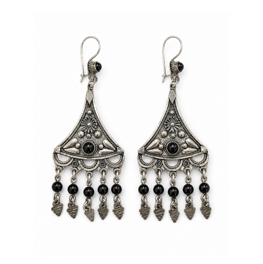 925 Sterling Silver Afghan Tribal chandelier Earrings