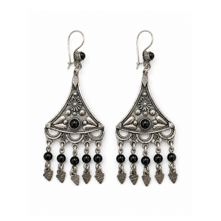 925 Sterling Silver Afghan Tribal chandelier Earrings