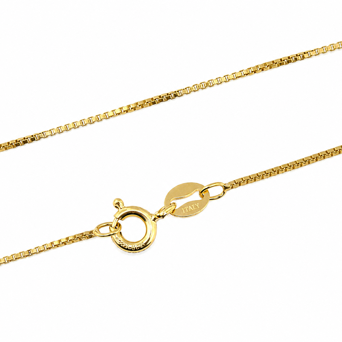 14k Yellow gold Box Chain, 19 Inches