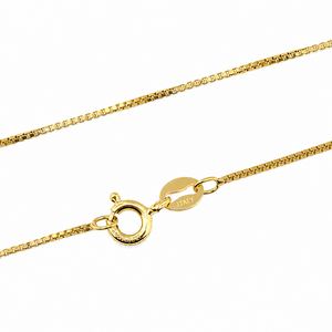 14k Yellow gold Box Chain, 19 Inches