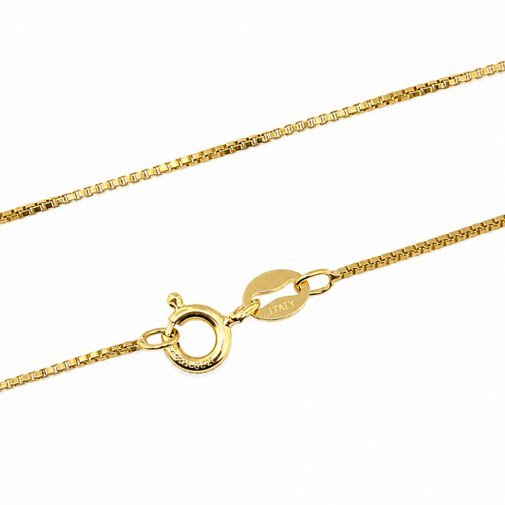 14k Yellow gold Box Chain, 19 Inches