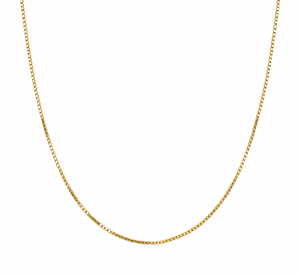 18K Yellow Gold Box Chain Necklace