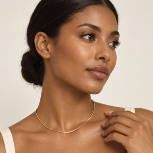 18K Yellow Gold Box Chain Necklace