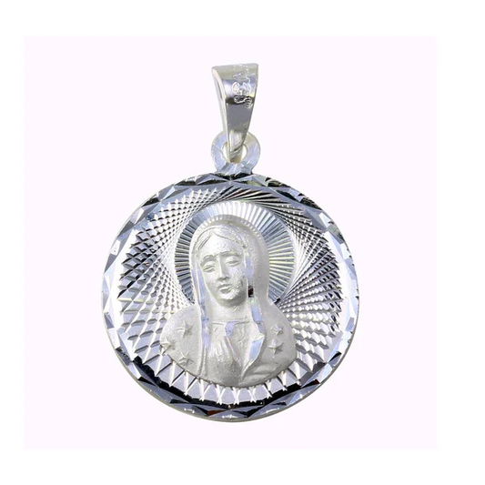 Silver High Polished Diamond Cut Merry Pendent