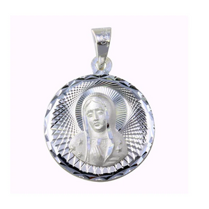 Silver High Polished Diamond Cut Merry Pendent