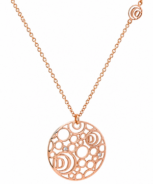 18K Italian Rose Gold Damiani Diamond Necklace. TDW:0.04ct – Resale