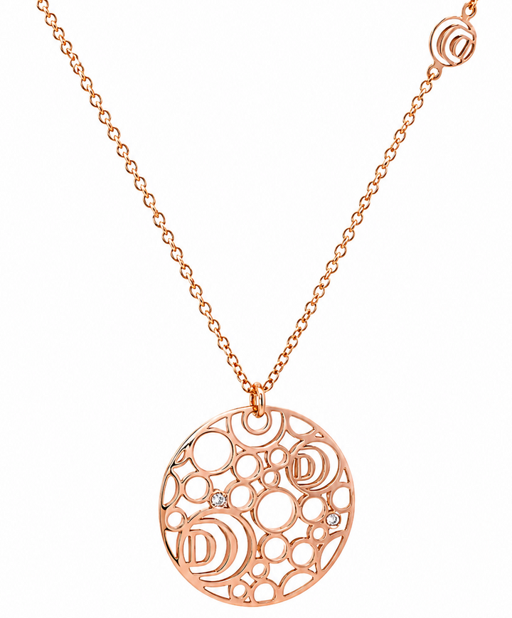 18K Italian Rose Gold Damiani Diamond Necklace. TDW:0.04ct – Resale