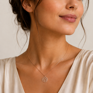 18K Italian Rose Gold Damiani Diamond Necklace. TDW:0.04ct – Resale