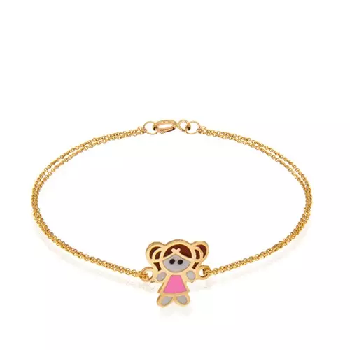 Yellow Gold Baby girl Bracelet 18k 1.76gr 5 1/2 to 6 Inches Length