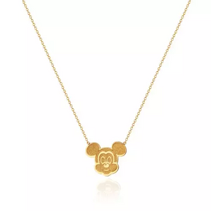 Yellow Gold Micky Mouse kids Necklace 18k